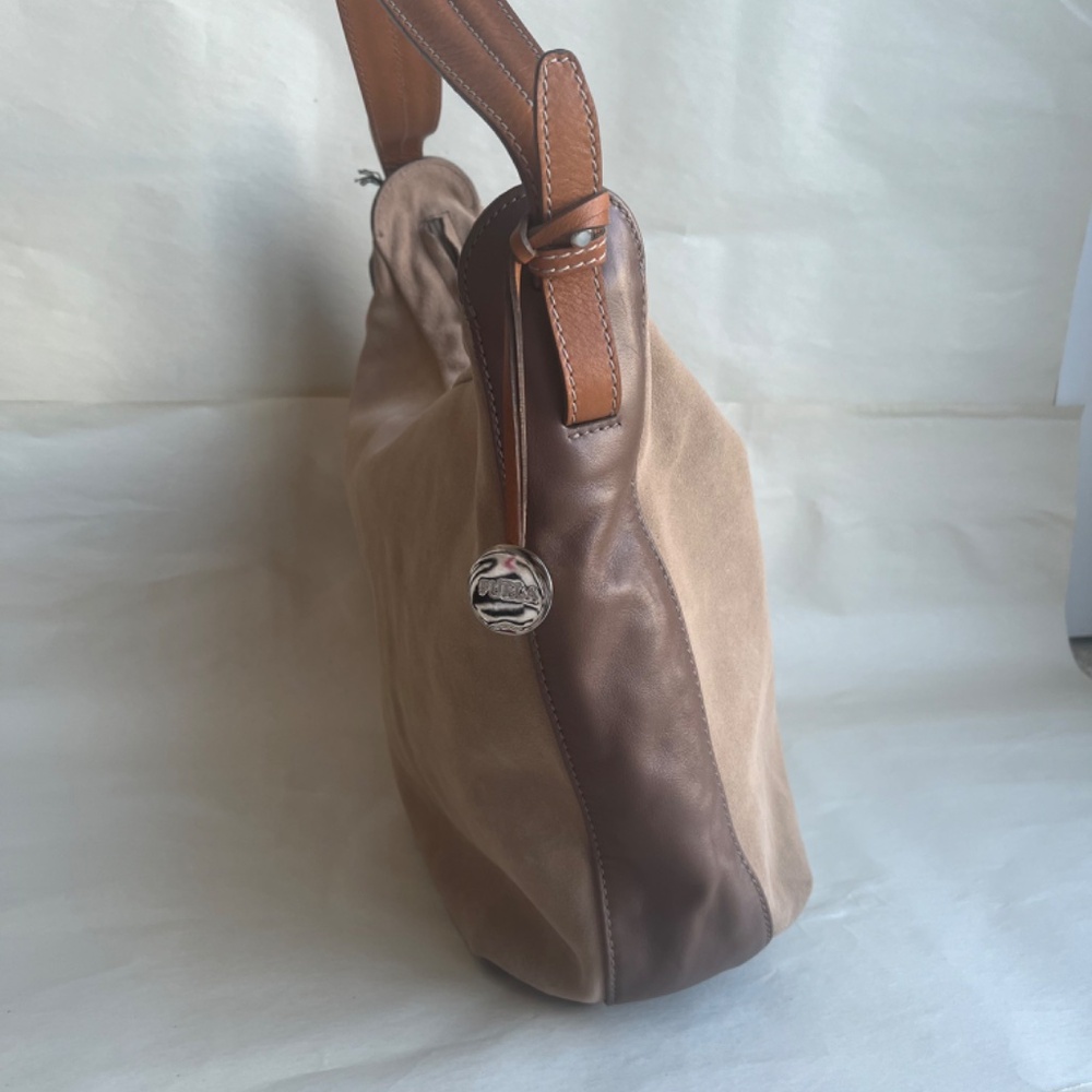 NWT Furla Medium Beige Brown Tan Shoulder Hobo Leather Casual Bag Purse - Picture 5 of 13